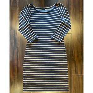 Club Monaco "Libby" Navy Stripe Knit Dress Sz S